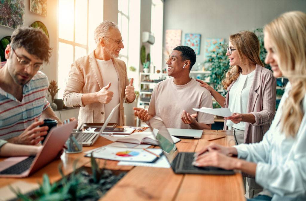 Group of people working in office